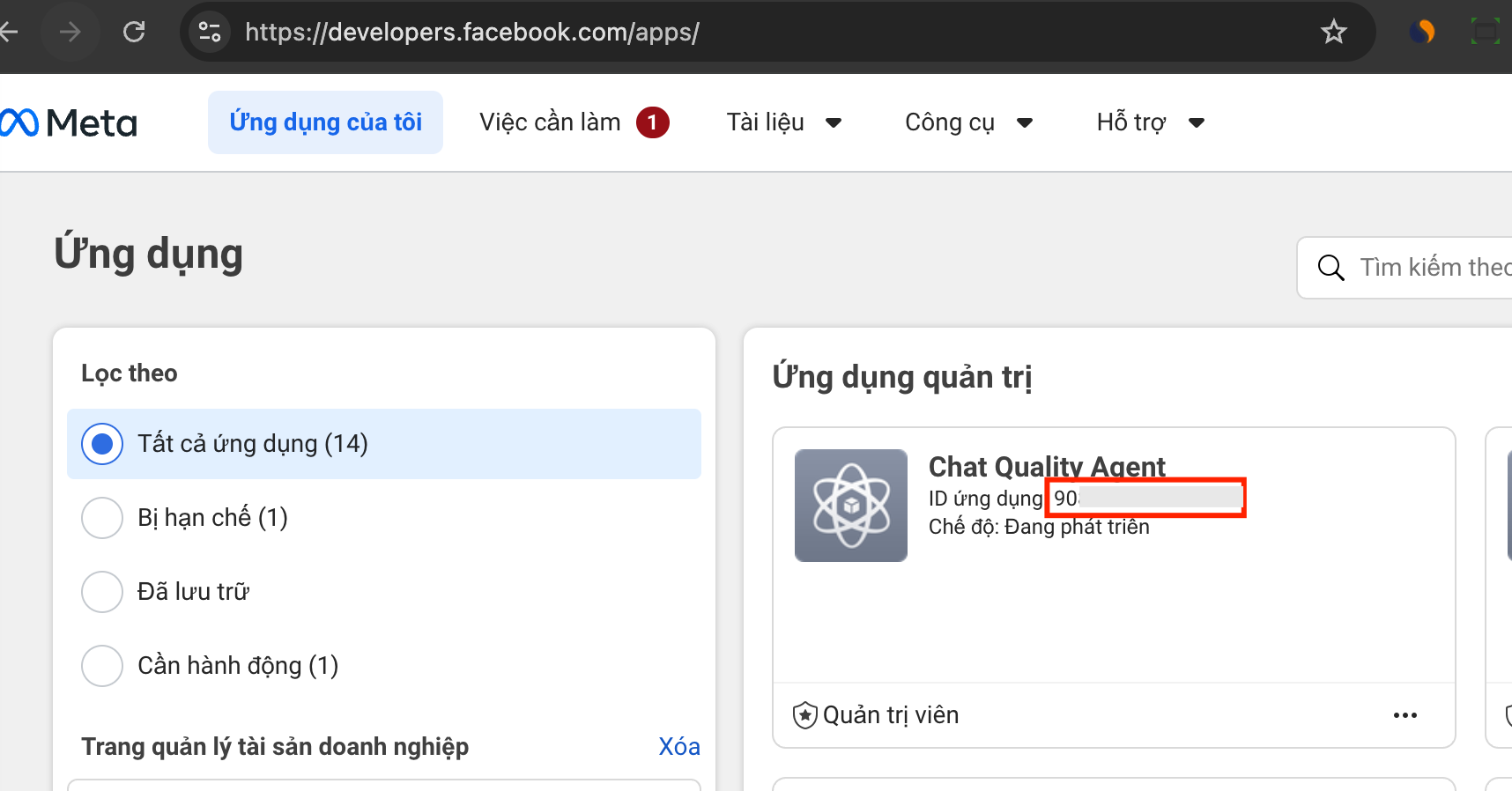 Danh sách Apps