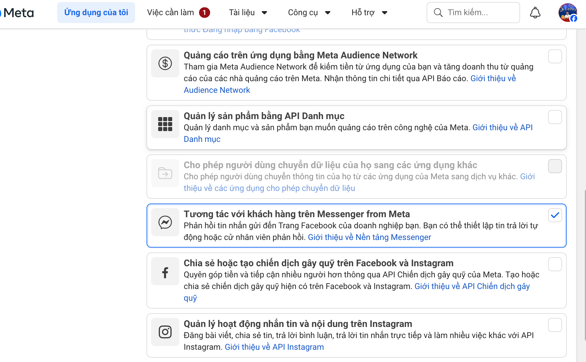 Chọn use case
